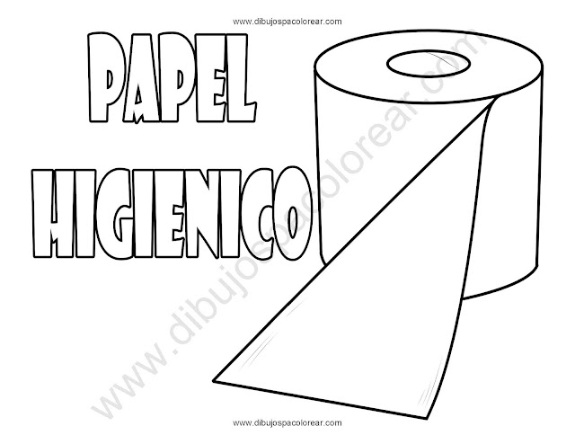 Dibujo de un papel higiénico para colorear